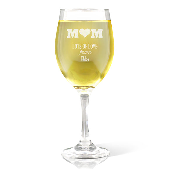 Mum Wine Glass