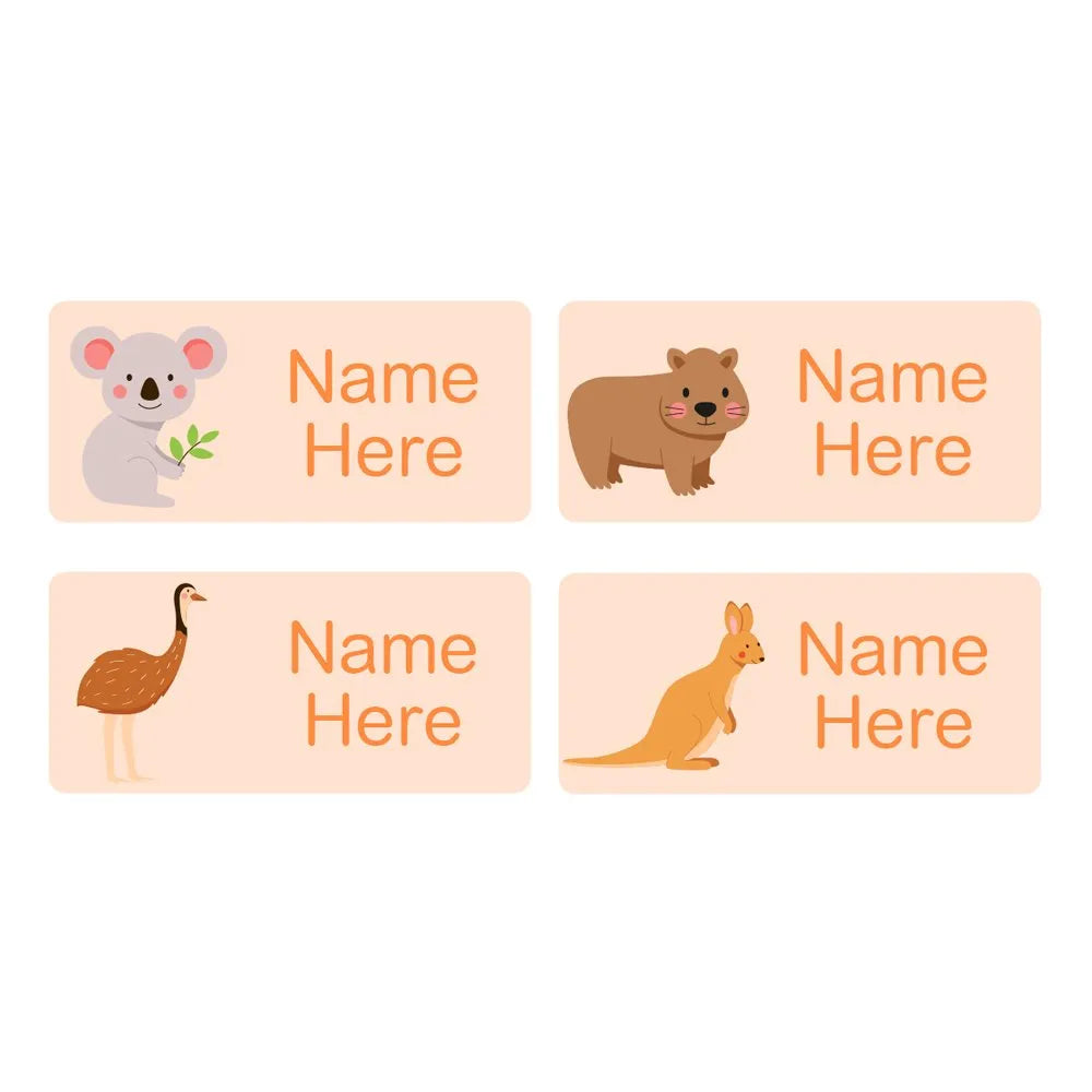 Aussie Animals Rectangle Name Labels