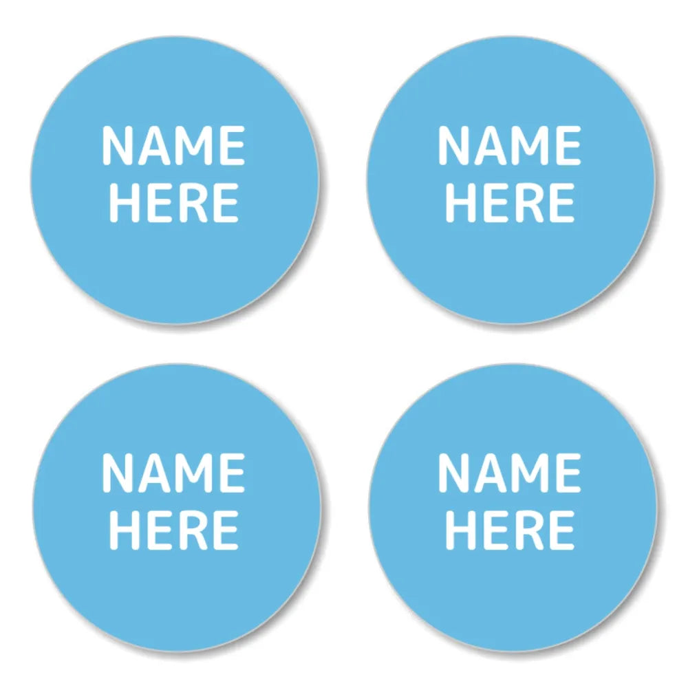Single Colour Round Name Labels