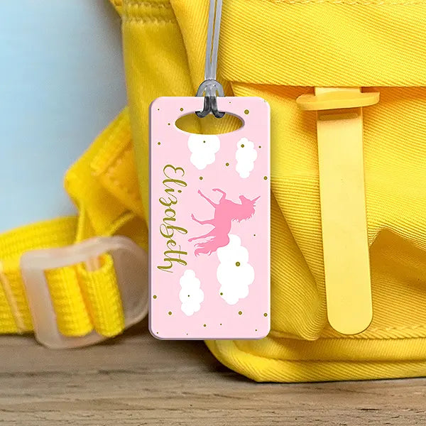 Pink Unicorn Bag Tag