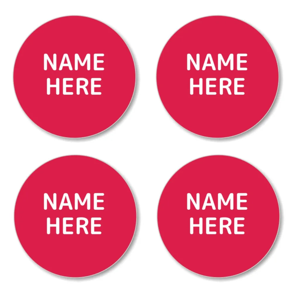 Single Colour Round Name Labels