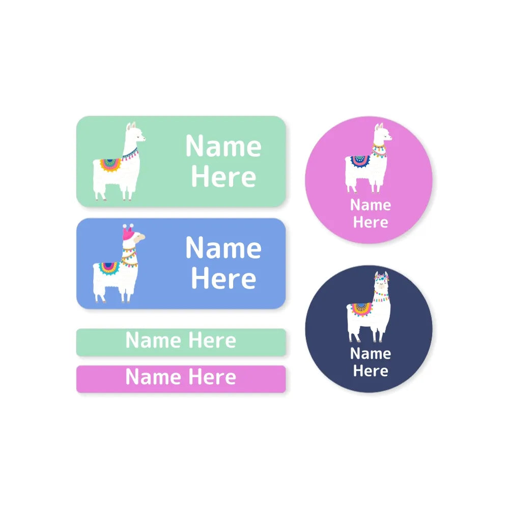 Llama Mixed Name Label Pack