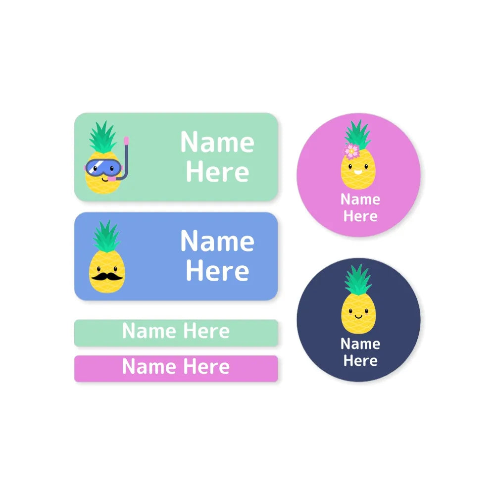 Pineapple Mixed Name Label Pack