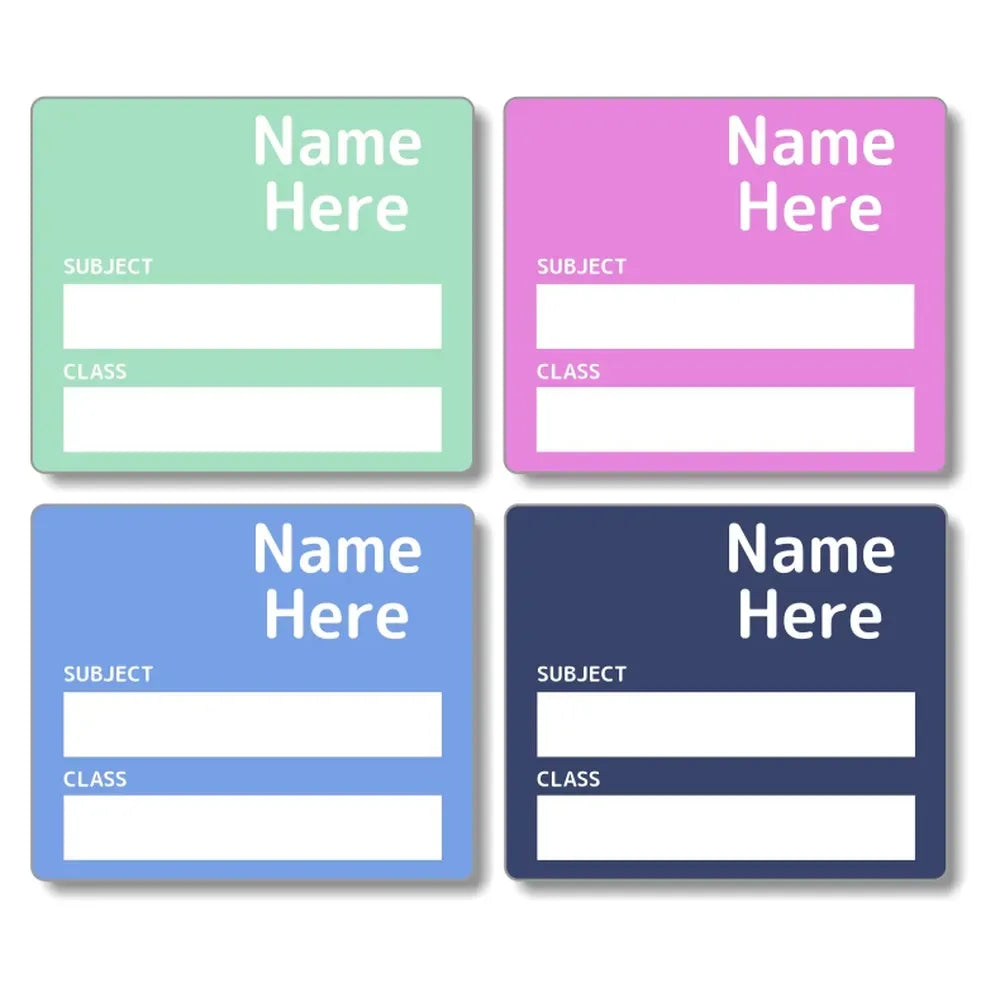 Multi Colour School Book Labels