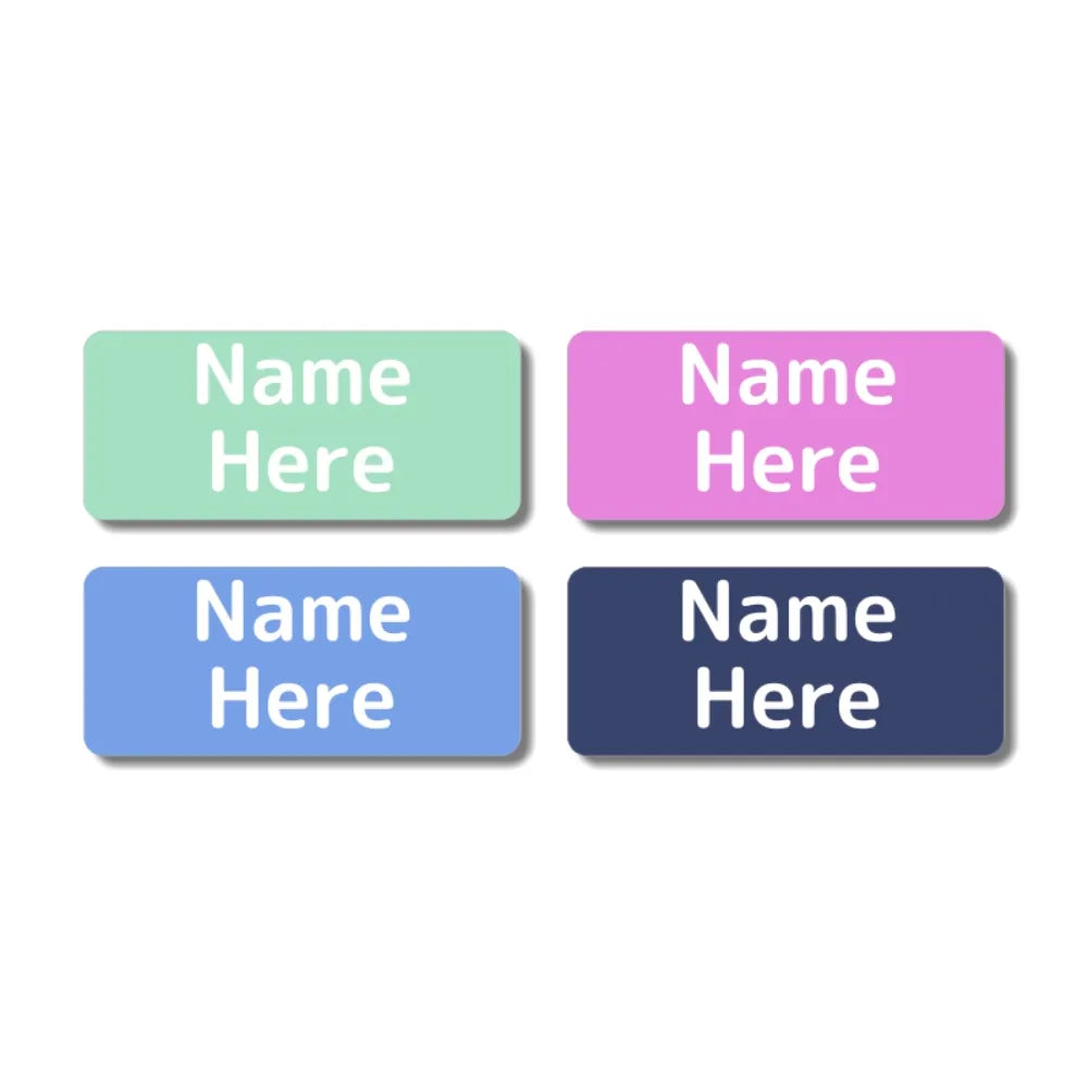Multi Colour Rectangle Name Labels