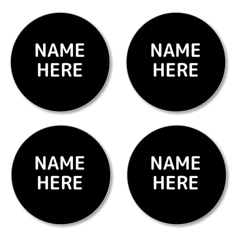 Single Colour Round Name Labels