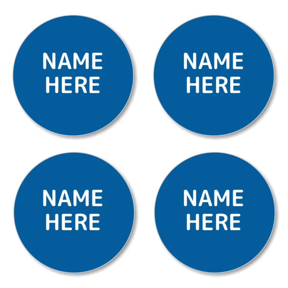 Single Colour Round Name Labels