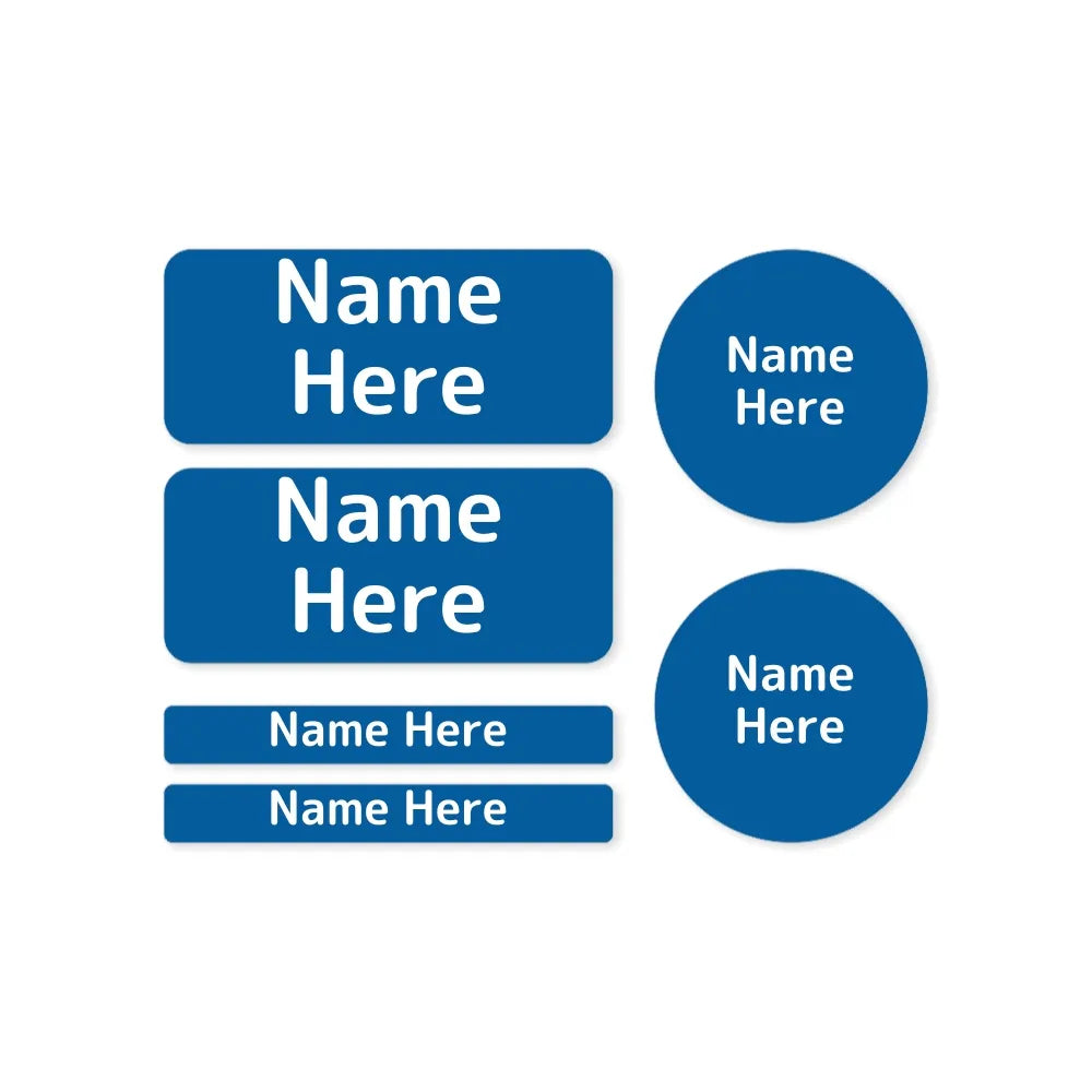 Single Colour Mixed Name Label Pack