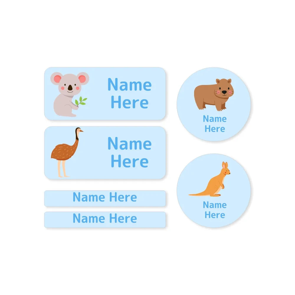 Aussie Animals Mixed Name Label Pack