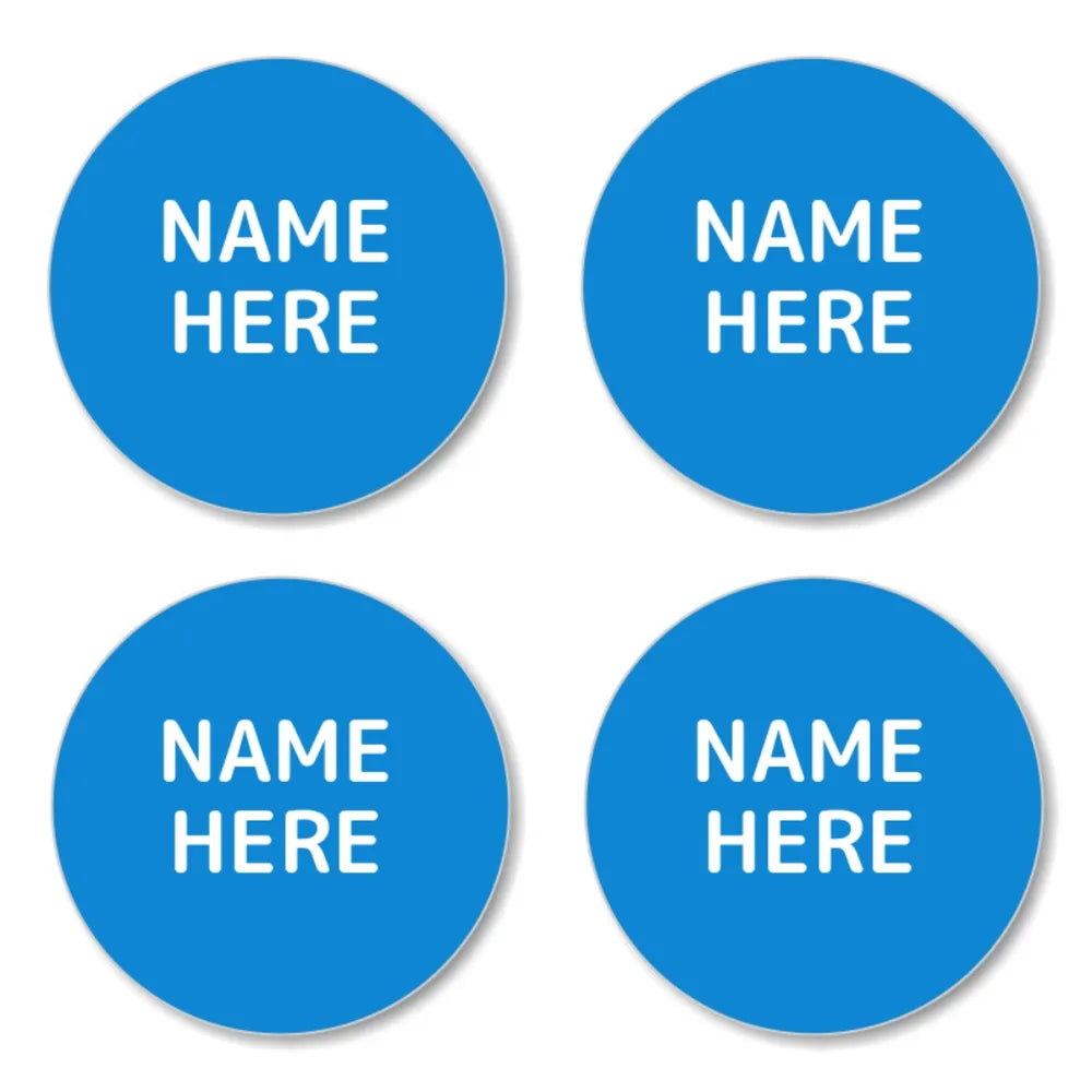 Single Colour Round Name Labels
