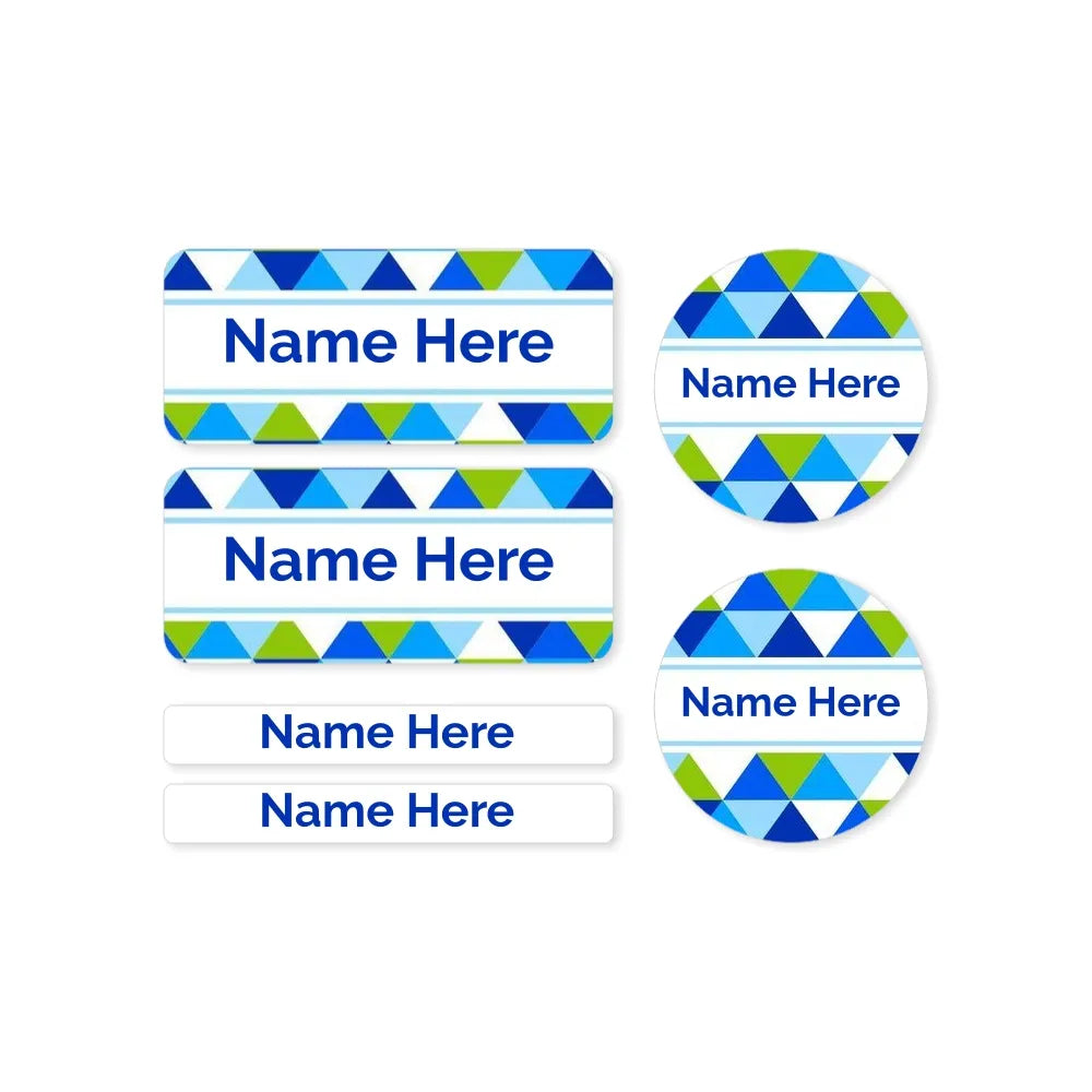 Geometric Mixed Name Label Pack