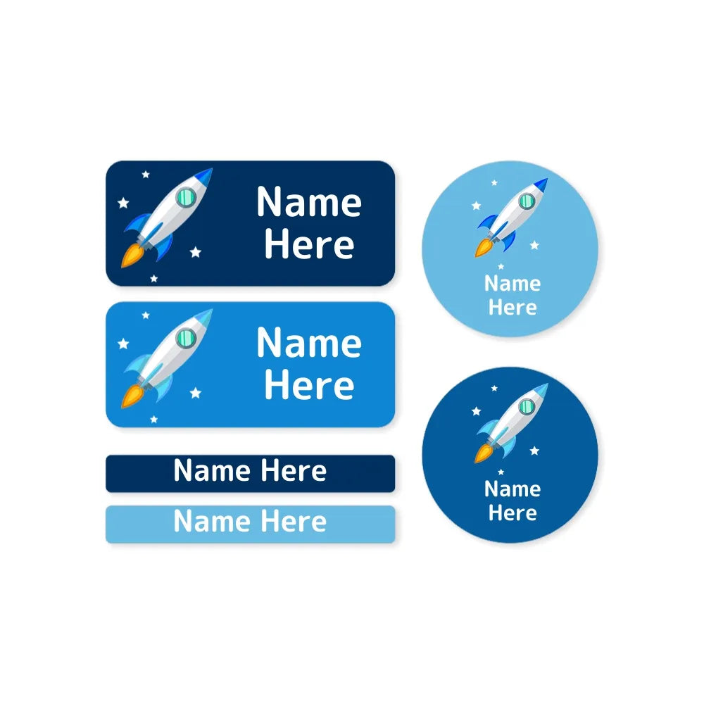 Rocket Mixed Name Label Pack