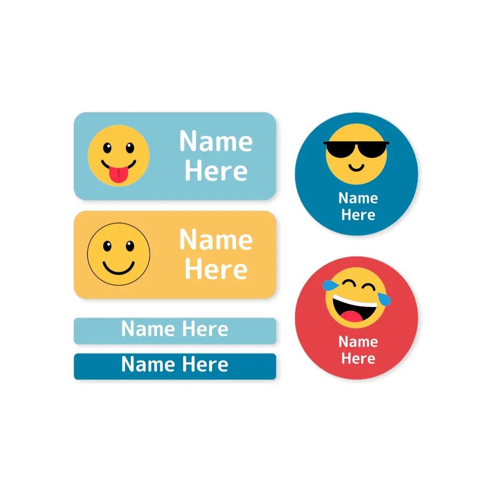 Emoji Mixed Name Label Pack