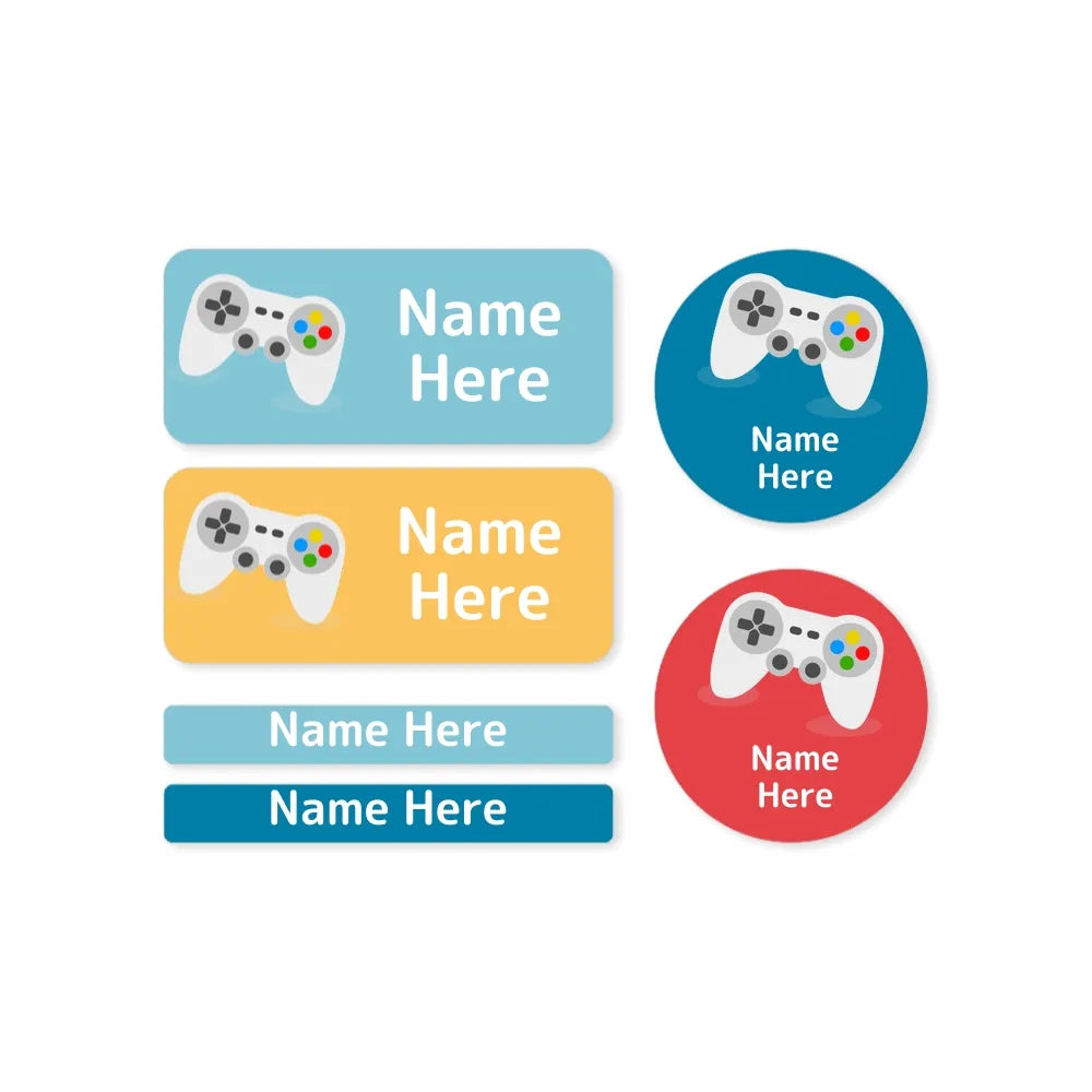 Gaming Mixed Name Label Pack