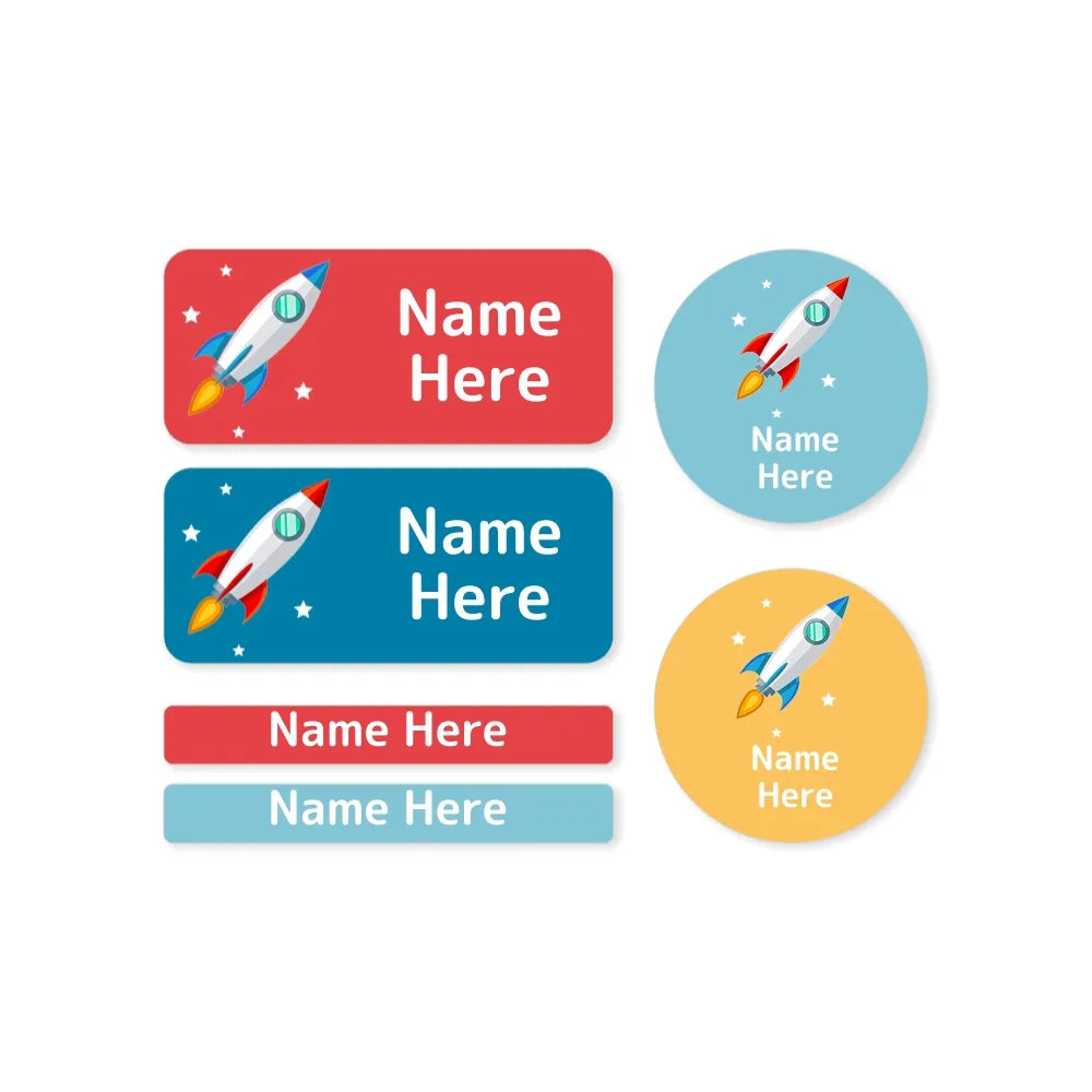 Rocket Mixed Name Label Pack