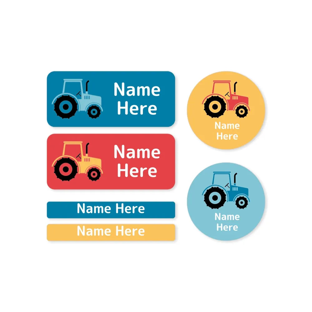 Tractor Mixed Name Label Pack