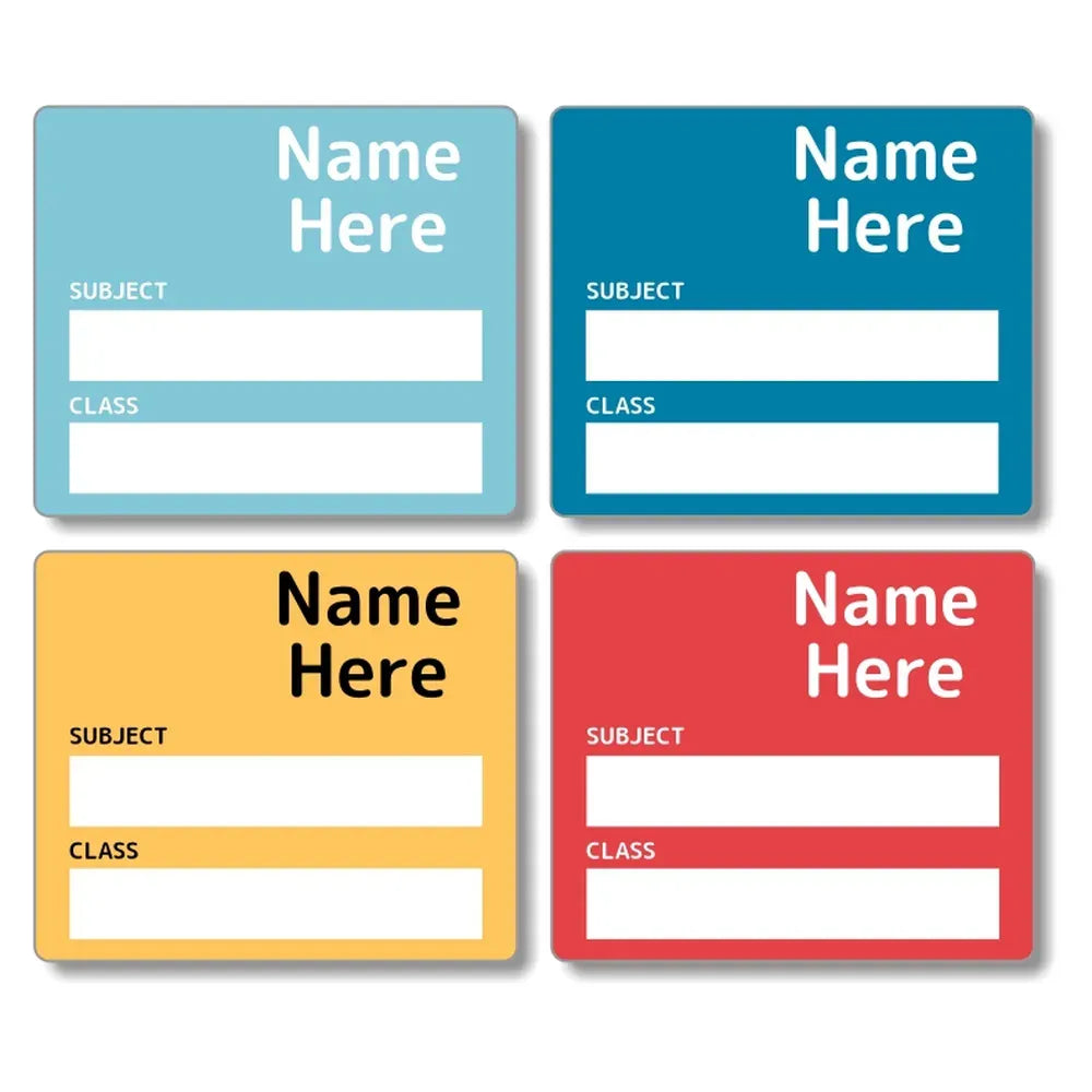 Multi Colour School Book Labels