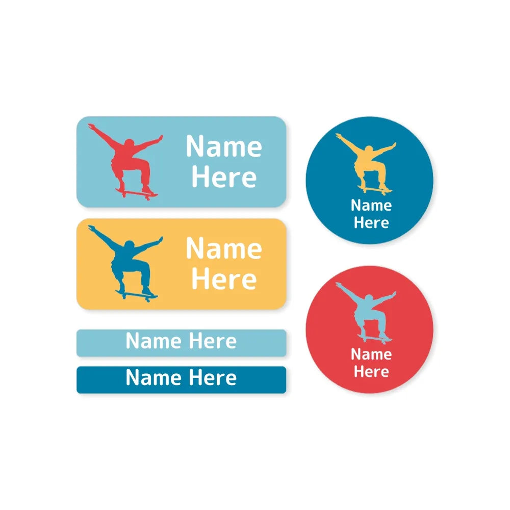 Skater Mixed Name Label Pack