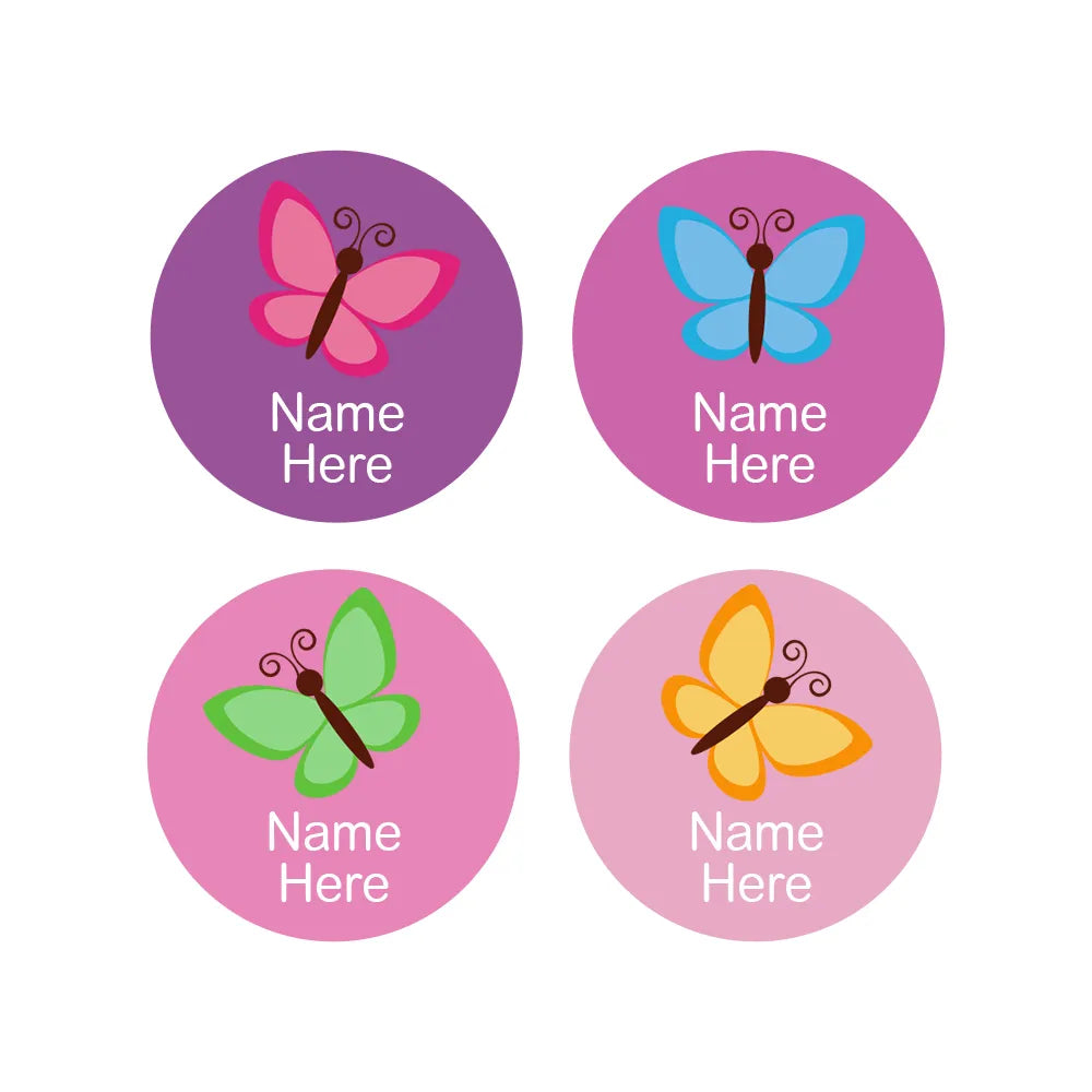 Butterfly Round Name Labels