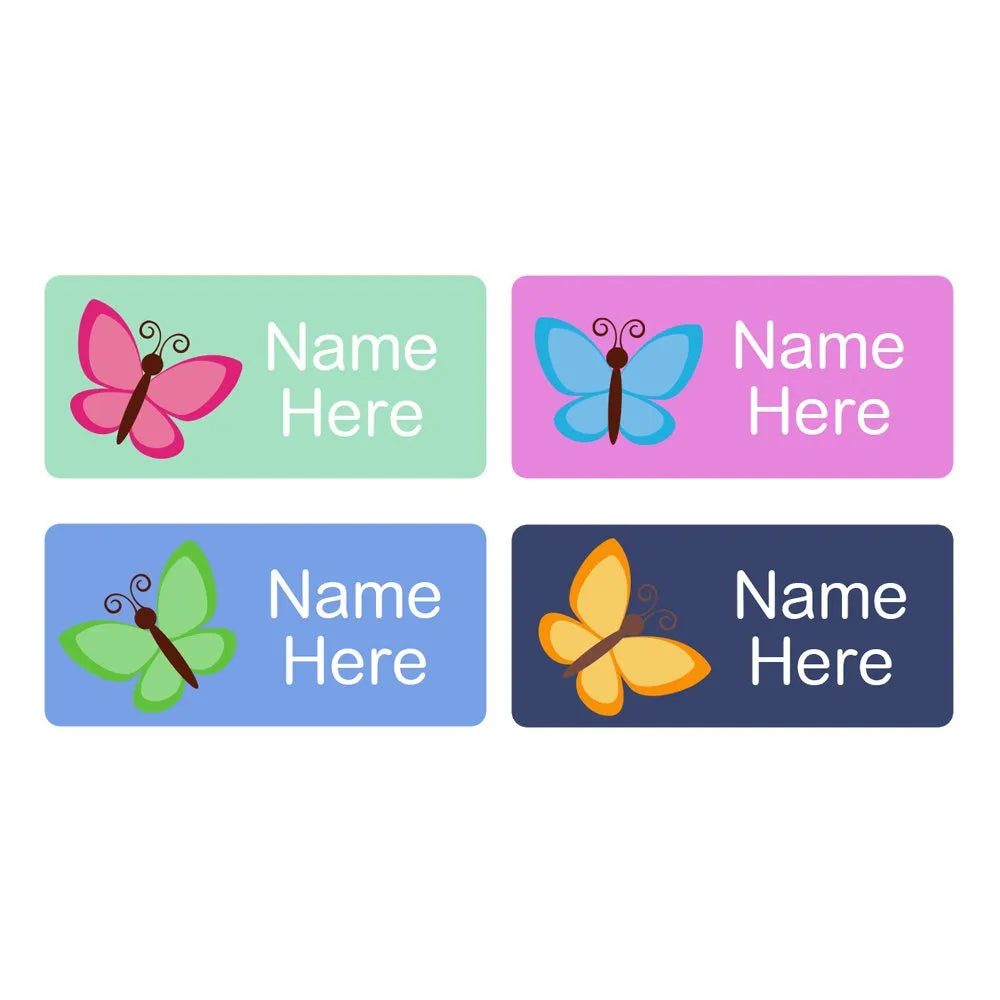 Butterfly Rectangle Name Labels