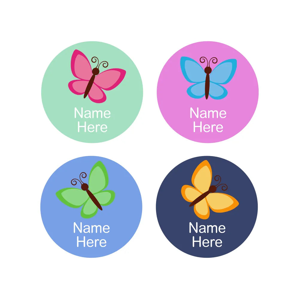 Butterfly Round Name Labels