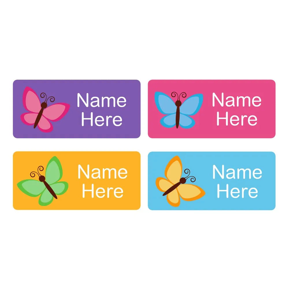 Butterfly Rectangle Name Labels