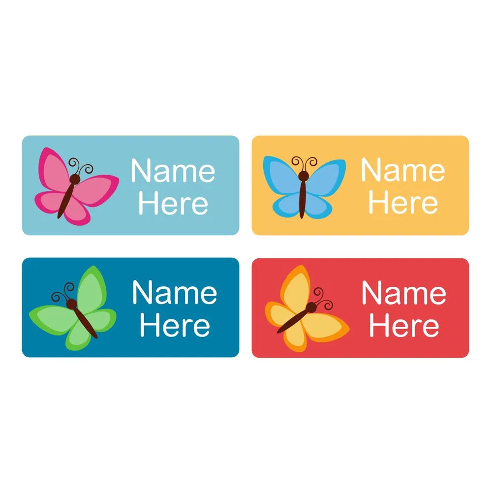 Butterfly Rectangle Name Labels