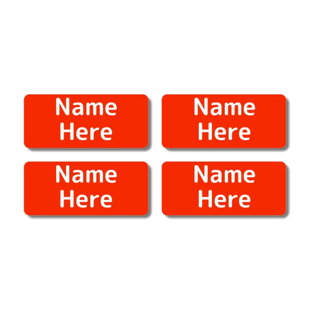 Single Colour Rectangle Name Labels