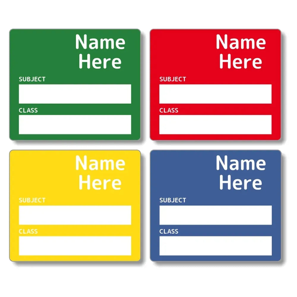 Multi Colour School Book Labels