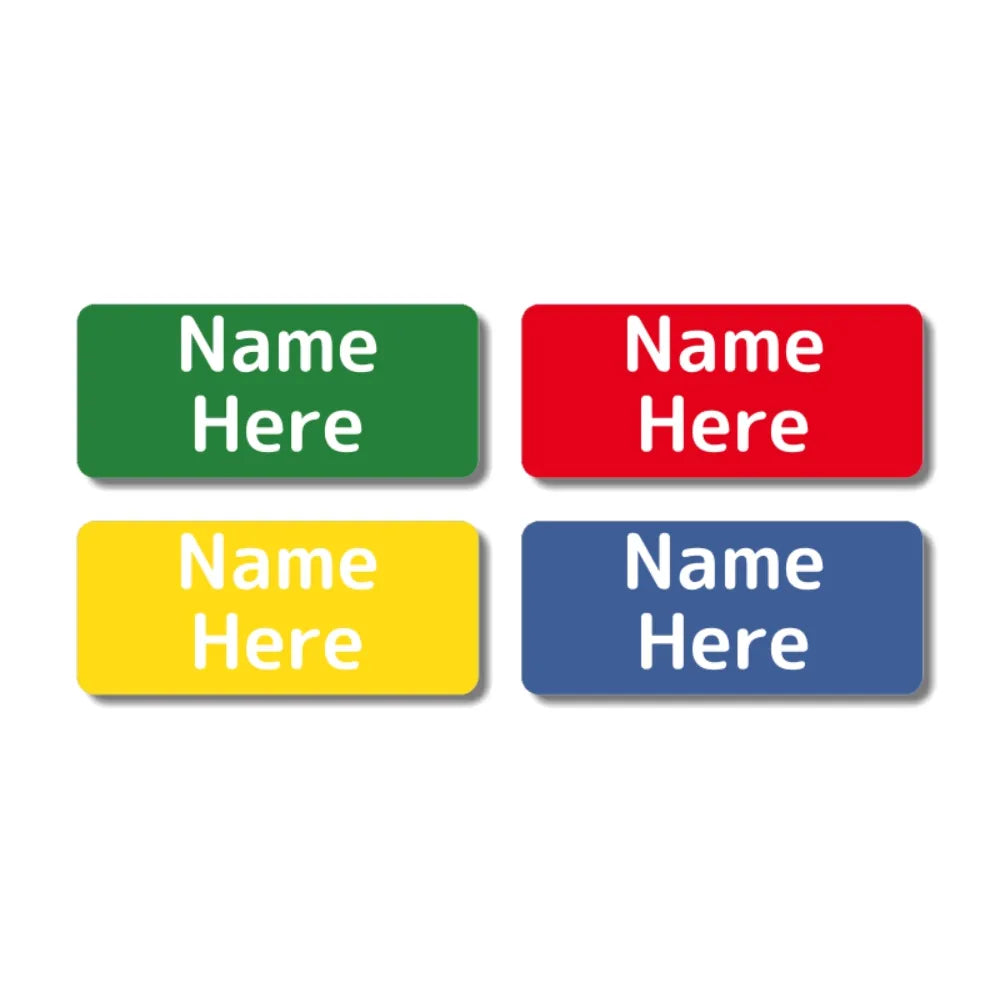 Multi Colour Rectangle Name Labels