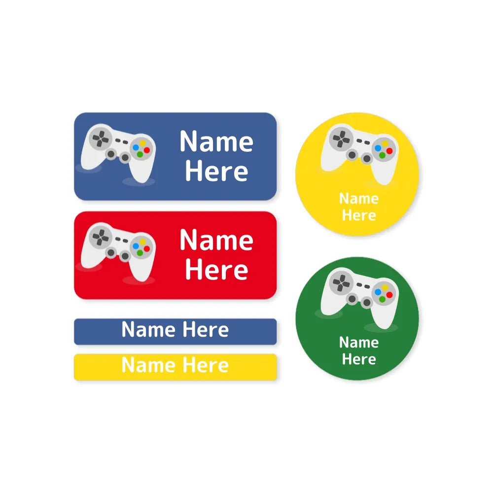 Gaming Mixed Name Label Pack