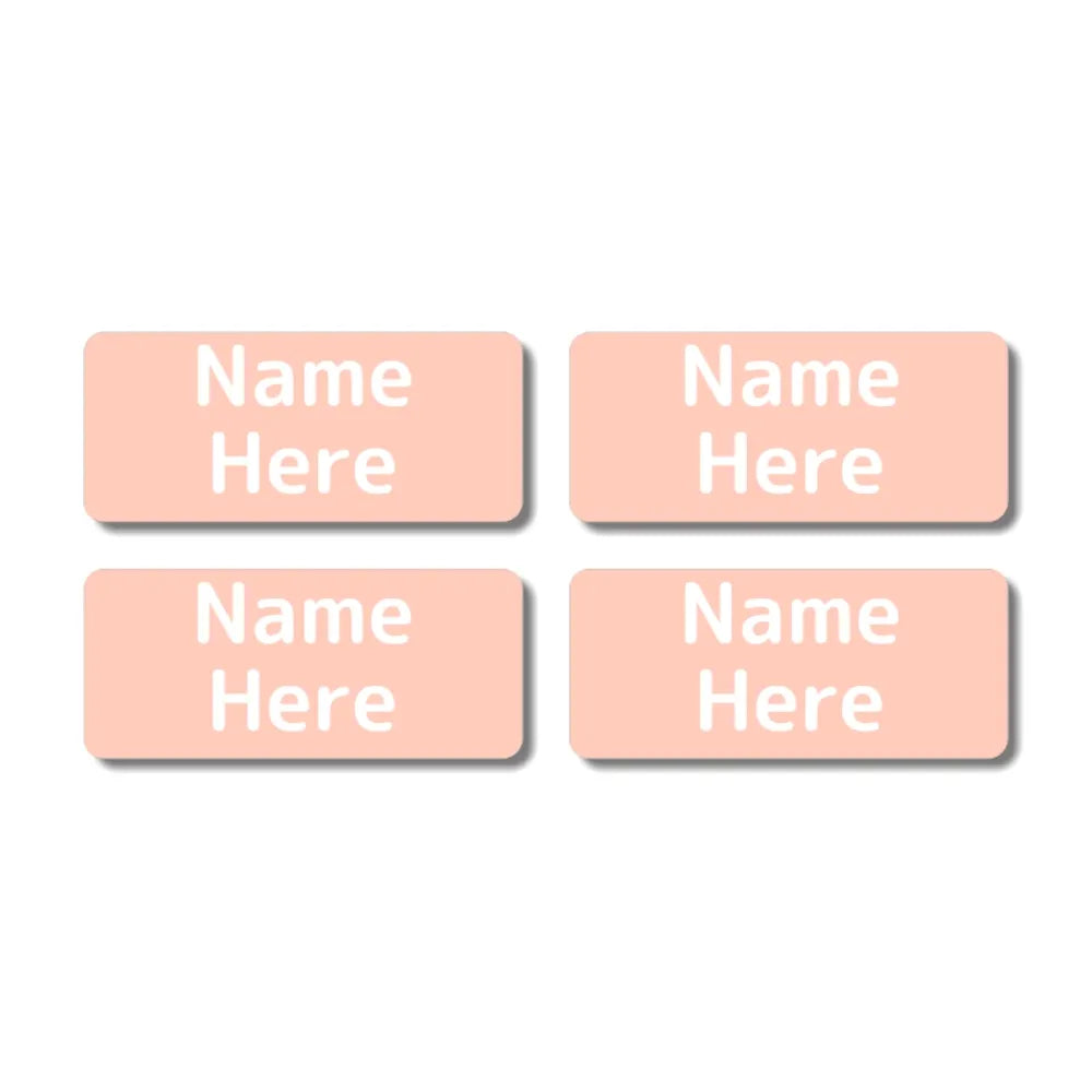 Single Colour Rectangle Name Labels