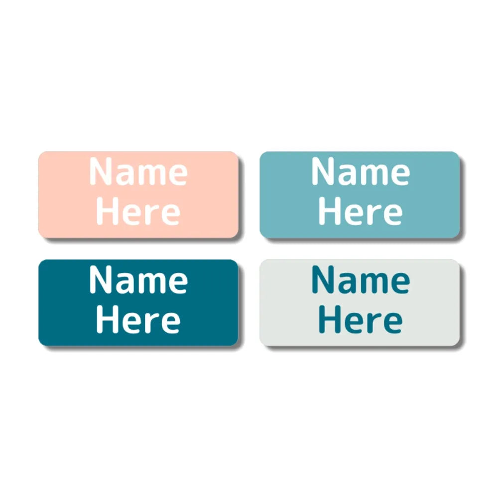 Multi Colour Rectangle Name Labels