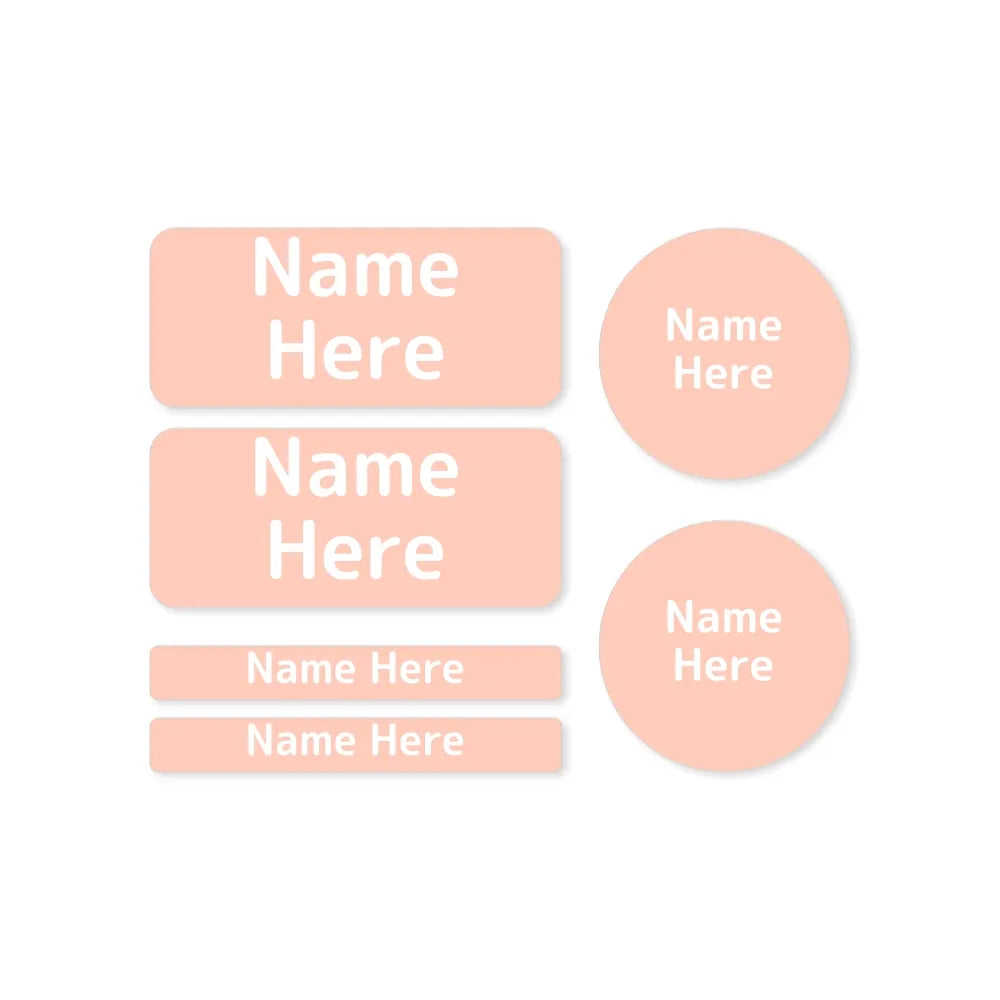 Single Colour Mixed Name Label Pack