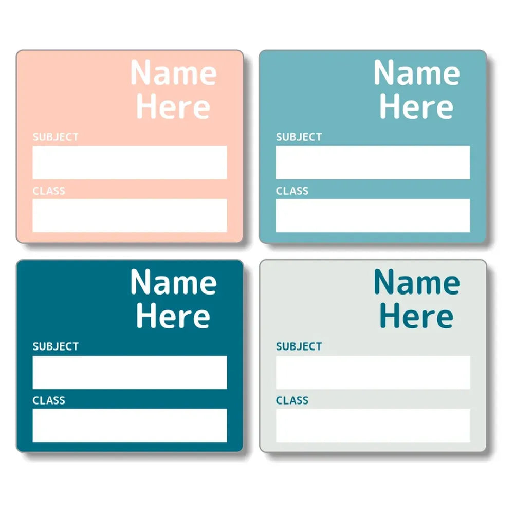 Multi Colour School Book Labels