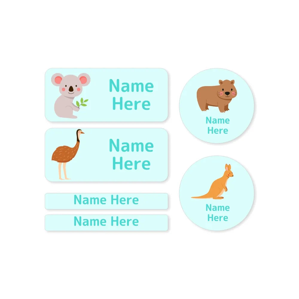 Aussie Animals Mixed Name Label Pack