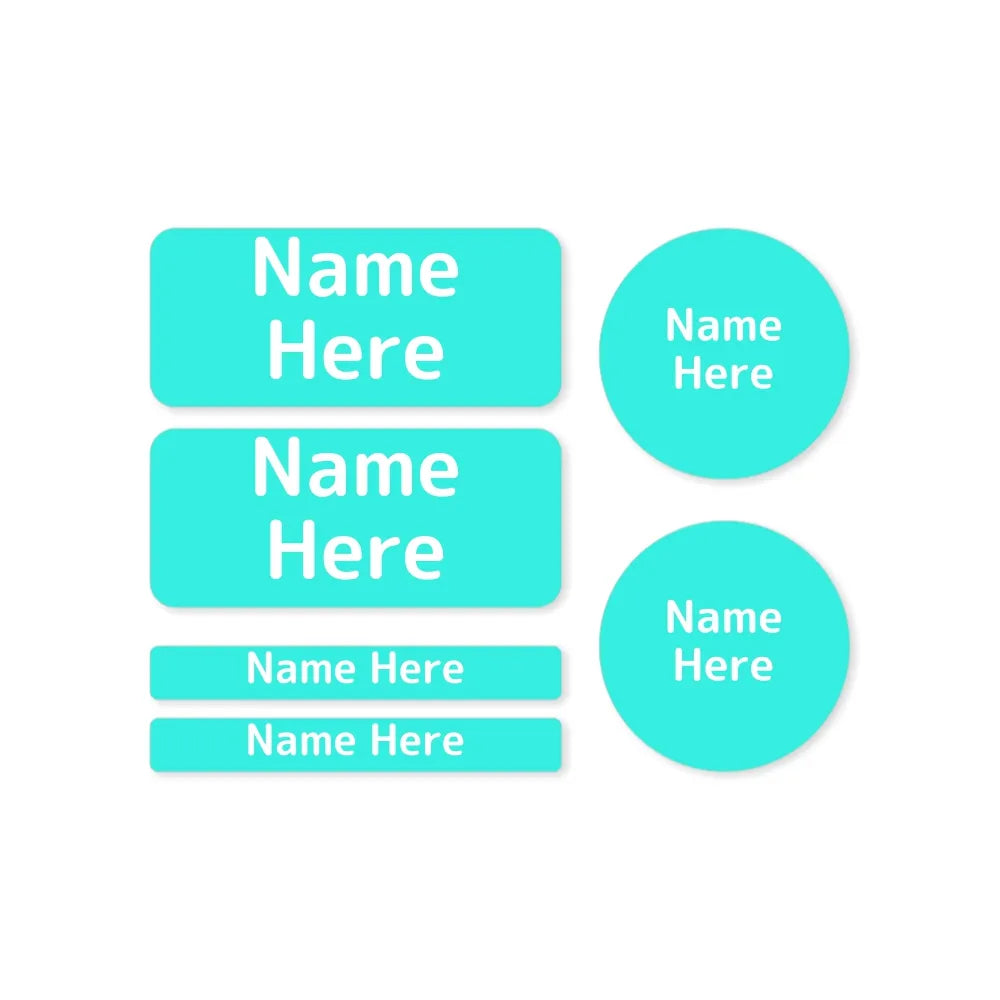 Single Colour Mixed Name Label Pack