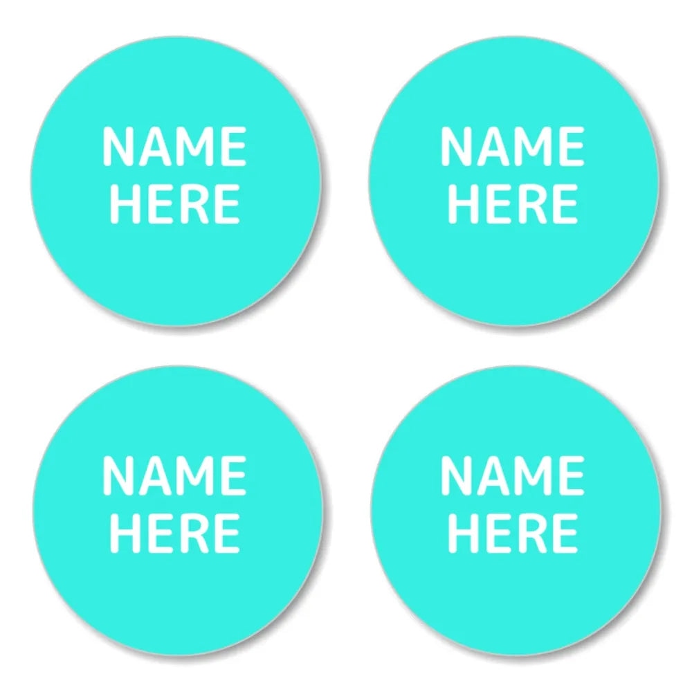 Single Colour Round Name Labels