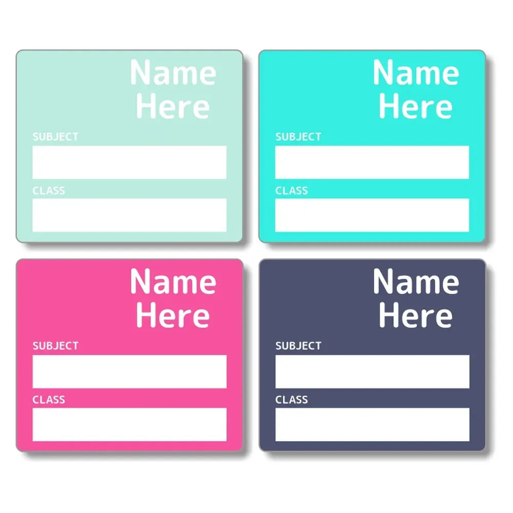 Multi Colour School Book Labels