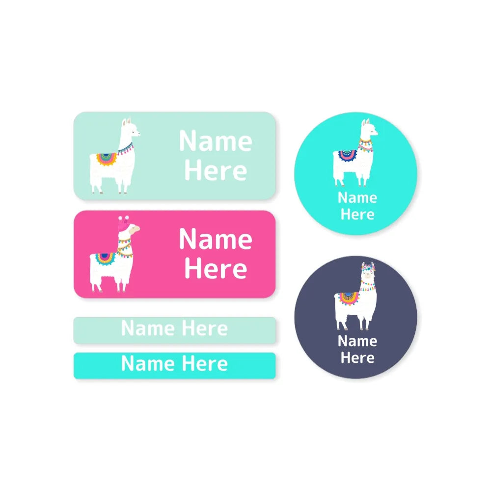Llama Mixed Name Label Pack