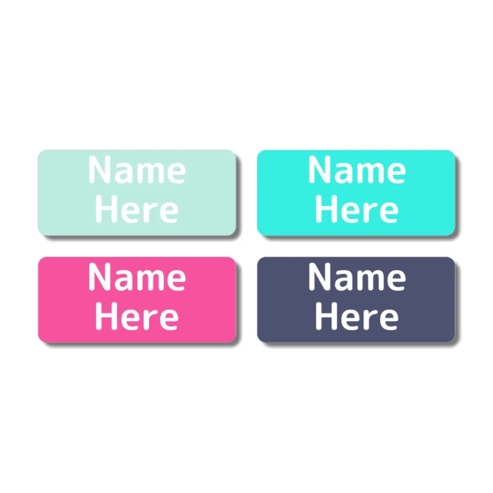 Multi Colour Rectangle Name Labels