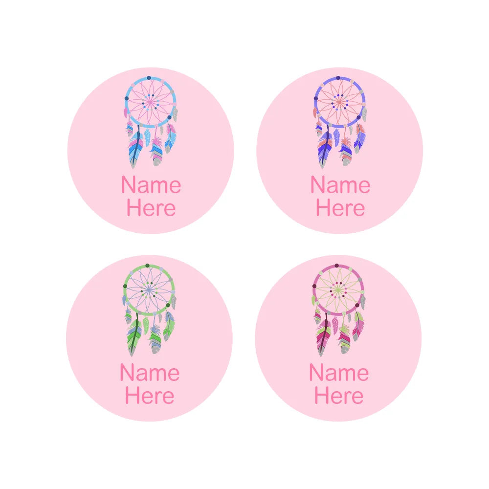 Dream Catcher Round Name Labels
