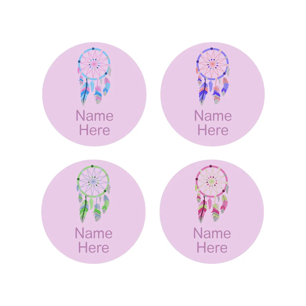 Dream Catcher Round Name Labels
