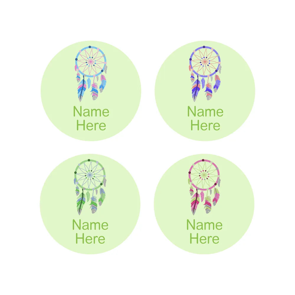 Dream Catcher Round Name Labels