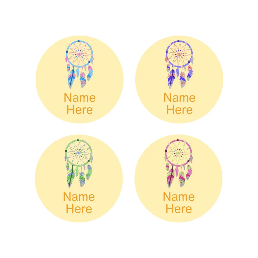 Dream Catcher Round Name Labels
