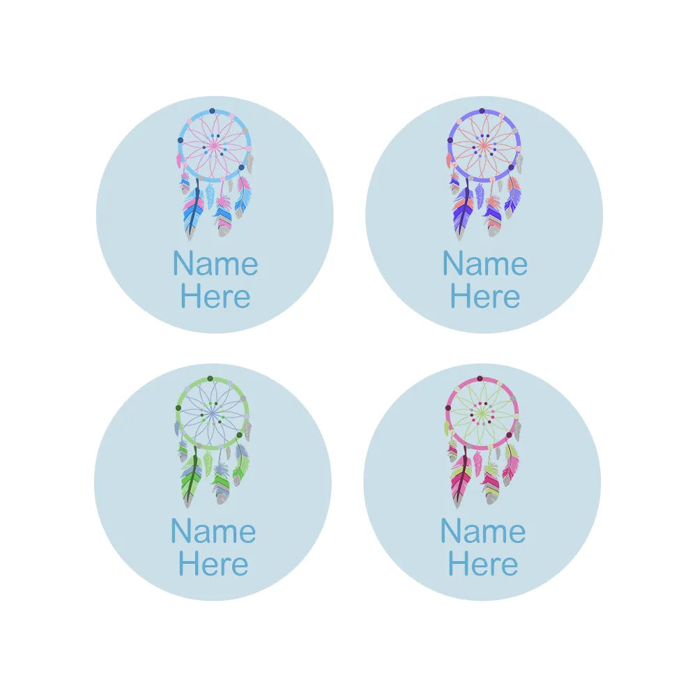 Dream Catcher Round Name Labels