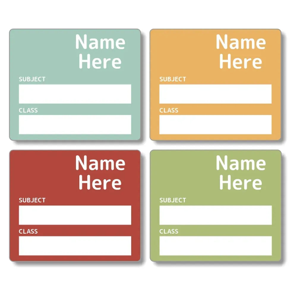 Multi Colour School Book Labels