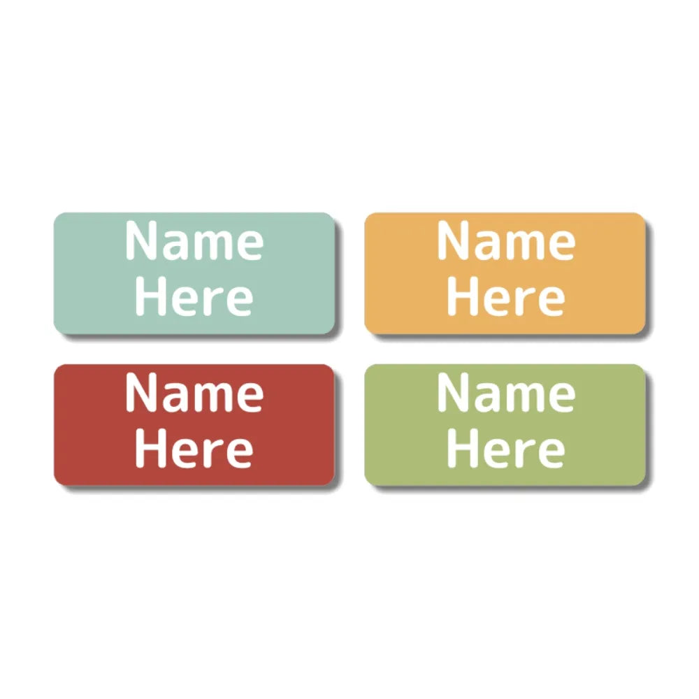 Multi Colour Rectangle Name Labels
