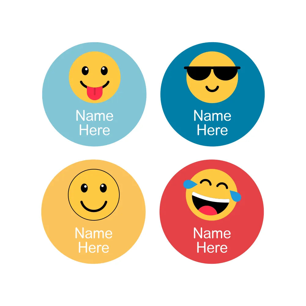Emoji Round Name Labels