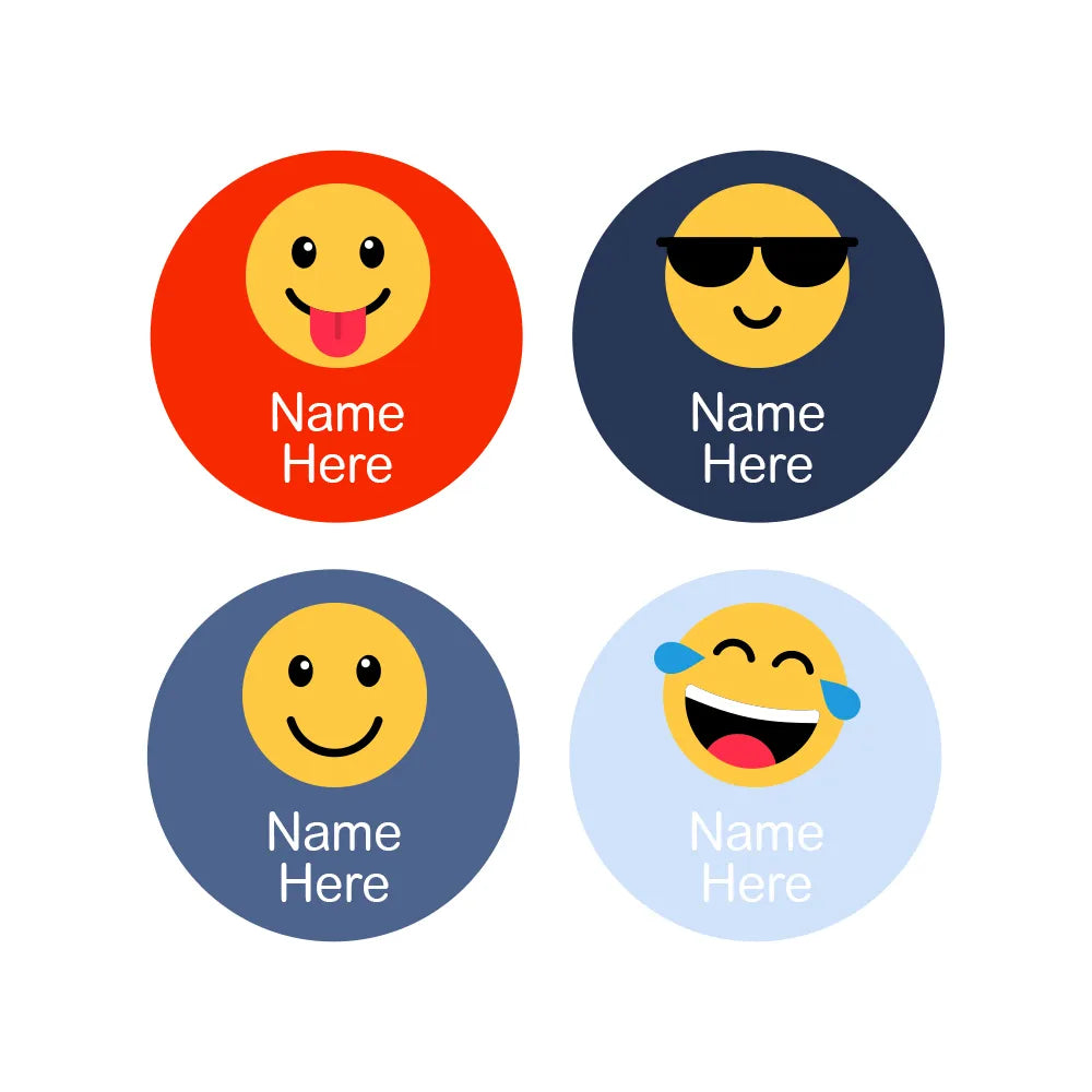 Emoji Round Name Labels